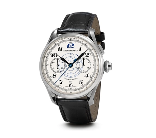 Eberhard 31082.01 CP : Chronographe 1887 Automatique Stainless Steel / White